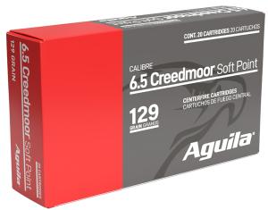 Aguila 81489AG 6.5 Creedmoor 129 gr InterLock Boat Tail Soft Point 20 Per Box/ 10 Case