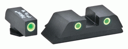 Ameriglo Tritium Night Sight Set Glock 20, 21, 29, 30, 31, 32, 36, Green / Green