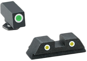 Ameriglo Tritium Night Sight Set Glock 20, 21, 29, 30, 31, 32, 36, Green / Yellow