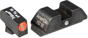 Ameriglo Glock 42,43,43X I-Dot Night Sight Set Tritium Green Dot Front with Orange Outline, Single Dot Rear 644406909316