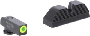 AmeriGlo UC Glock Sights Set Green LumiGreen / Black 644406910244