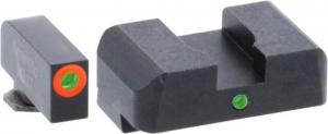 AmeriGlo Glock 17/19/19x/26 Gen5 I-Dot Night Sight Green Tritium W/Orange 644406910749