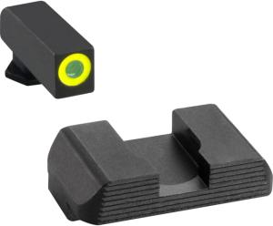 AmeriGlo Glock 17 / 19 / 19X / 26 / 45 Gen 5 Sights Set Protector Green LumiGreen Outline Tritium/Black
