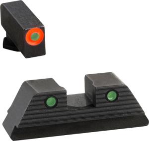 AmeriGlo Glock 17 and 19 Trooper Sights Green / Orange 644406911326