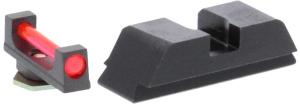 AmeriGlo Glock 42 / 43 / 43X / 48 Fiber Optic Sight Set Red Front / Black Rear