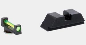 AmeriGlo Glock 42 / 43 / 43X / 48 Fiber Optic Sight Set Green Front / Black Rear