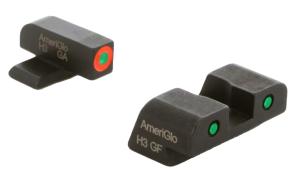 AmeriGlo Springfield Hellcat Spartan Sight, Orange Front / Green Rear