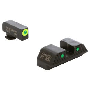 Ameriglo Walther PDP 3-Dot Night Sight Set LumiGreen / Black
