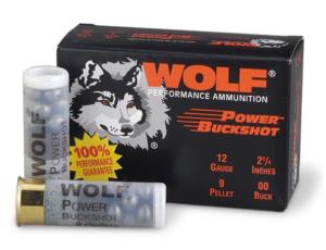 Wolf Performance 12 Gauge Ammo - 12 Gauge 2-3/4" 9 Pellet 00 Buck 10/Box 1200B10