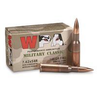 Wolf Wpa Polyformance 7.62x54r Ammo - 7.62x54r 148gr Fmj Bimetal Case 20/Box 76254FMJ148