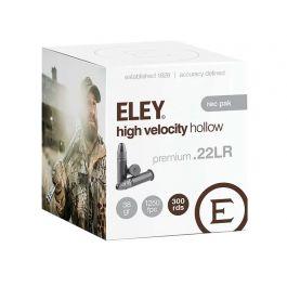 ELEY High Velocity Hollow .22 Long Rifle Ammunition 300 Rounds LHP 38 Grains 05230 [FC-650911005238]