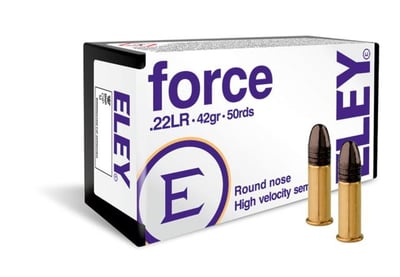 ELEY Americas Force Ammo 22 Long Rifle 42gr Lead Round Nose - 22 Long Rifle 42gr Lead Round Nose 50/Box