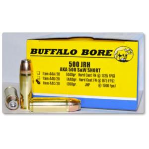 Buffalo Bore .500 S&W Short Ammunition 350 Grain JHP 1500 fps 20 Rounds 44C/20