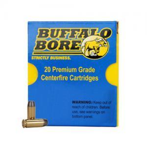 Buffalo Bore Ammunition 21C20 Outdoorsman Strictly Business 10mm Auto 220 gr Hard Cast Flat Nose (HCFN) 20 Per Box/ 12 Cs