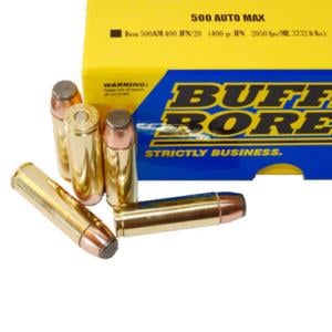 Buffalo Bore .500 Auto Max Ammunition 400 Grain JFN 1900 fps 20 Rounds