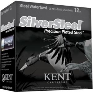 Kent Cartridge SilverSteel 12 Gauge Ammunition 250 Rounds 3-1/2" Shell BB Steel Shot 1-1/2 Ounce 1450 fps