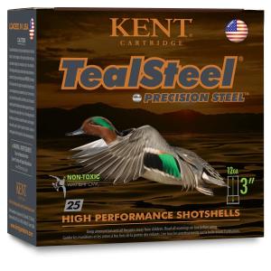 Kent Cartridge 12 Gauge Ammo Tealsteel Precision Steel 12 Gauge 3in 5 Shot Centerfire 25 Rounds 