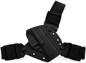 Warne Glock 42, 43, 43X, 43XMOS Chest Rig Holster, Black, Right Hand
