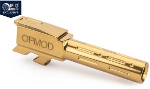 Zaffiri OPMOD MG9 Glock 43 / 43X Flush and Crown Barrel, Gold ZP43BGOPMOD