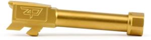 Zaffiri Precision Glock 43 / 43X Threaded Pistol Barrel, Titanium Nitride ZpBarG43ThreadTiN