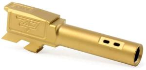Zaffiri Precision Glock 43 / 43x Flush and Crown Ported Barrel, Titanium Nitride ZpBarG43PortTiN