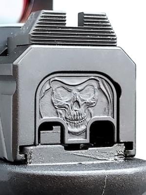 MILSPIN Reaper Skull 3D Glock 48 / 43X Slide Back Plate, Black 659629830781
