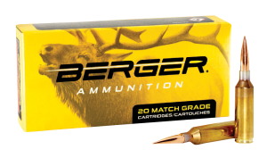 Berger Elite Hunter Rifle Ammunition 6.5 PRC 140gr HPBT 3109 fps 20/ct