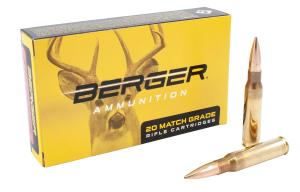 Berger Bullets Match Grade Hunting 308 Winchester Ammo - 308 Winchester 168gr Hybrid Boat Tail 20/Box 60040