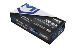 Maxim Defense Industries SBA Short Barrel Ammunition 7.62X39 117 Grain Solid Copper Bullet TUI (Tumble Upon Impact) Design 20 Round Box MXM-49003