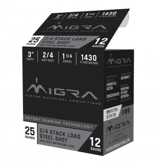 Migra Combinational 12 Gauge 1 1/4 oz 3in Centerfire Shotgun Ammo 25 Rounds M-12S2-4