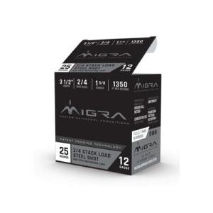 Migra Steel Shot Staxd Load 12 Gauge 1.58 oz 3.5in Centerfire Shotgun Ammo 25 Rounds M-12LS2-4