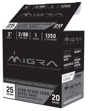 MIGRA AMMUNITION M20S2BB6P Combinational Weekender 20 Gauge 3" 1 oz 2,BB Shot 25 Bx/ 6 Cs
