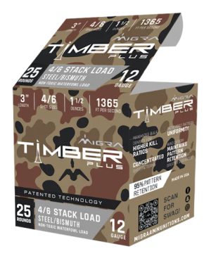 Migra Timber Plus Shotshells - 12 Gauge - 25 Rounds 