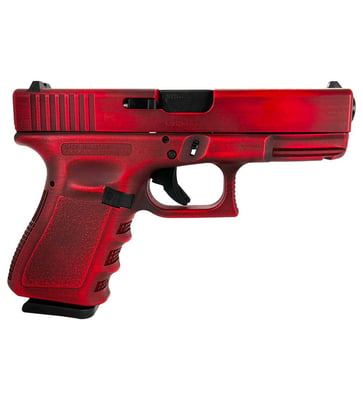 Glock 19 Gen 3 Red Distressed Finish GLPI19502RD