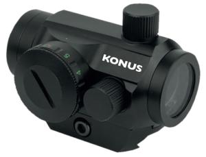 Konus Sight-PRO Nuclear Red Dot Sight 1x22mm, 3 MOA Red Dot Reticle, w/ Dual Riser QR, Matte Black