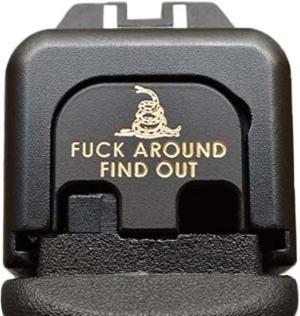 MILSPIN Glock Fck Around Find Out Slide Plate