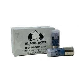 Black Aces Tactical 12ga Slugs 2.75 inch Shotgun Shells - SLUG | 1640 fps | Zinc coated steel casing | 1 Case (20 boxes/200rds)