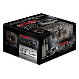 Barnes Bullets TAC-XPD 185 gr Barnes TAC-XP .45 ACP +P Ammo, 20/box - 21555 