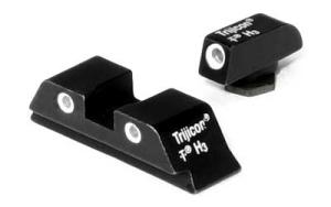 Trijicon Glock 17/17L/19/22/23/24/26/27/33/34/35/38/39 3 Dot Night Sight Set, Green Front & Rear