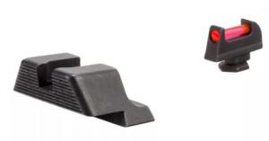 Trijicon Glock 17/17L/19/22-28/31-35/37-39 Fiber Sight Set Fiber-Optic Red