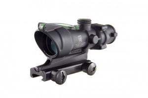 Trijicon ACOG 4x32 Riflescope, Black w/TA51 Flattop Mount & Illuminated Green Chevron BAC Reticle 719307302945