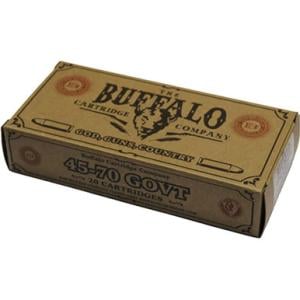 Buffalo Cartridge .45-70 Government Ammo New Production 350 Grain FMJ RSFP 1940 fps 20 Rounds