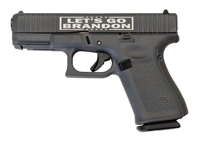 Glock 19 Gen5 9mm 4.02" Barrel "Let's Go Brandon" FS Gray 15rd