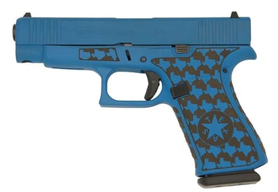 Glock 48 Texas Stippled Ridgeline Blue Cerakote 9mm PA4850204TSB
