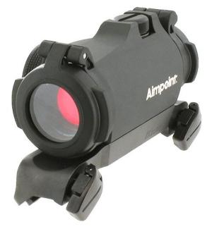 Aimpoint Micro H-2 Red Dot Reflex Sight, 2 MOA Dot Reticle, w/ Saddle Mount, Black, Semi Matte, Anodized, 200187