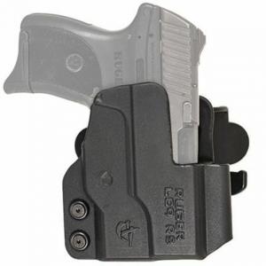 Comp-Tac International Outside The Waistband Holster w/ Light or Laser, Ruger, LCP Viridian R5, Right Hand, Black, 739189123476