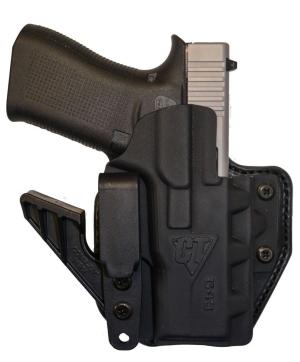 Comp-Tac Glock 43 eV2 Max Black Kydex Holster w/Leather Backing IWB