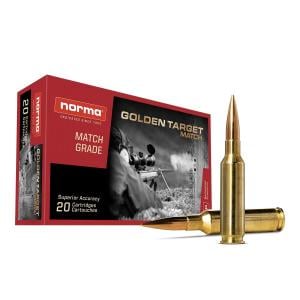 Norma Golden Target Match Rifle Ammunition 6.5 Creedmoor 143gr BTHP 2723 fps 20/ct 7393923325453