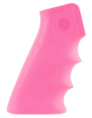 Hogue AR-15, M-16 Rubber Gun Grip w/Finger Grooves Matte Pink