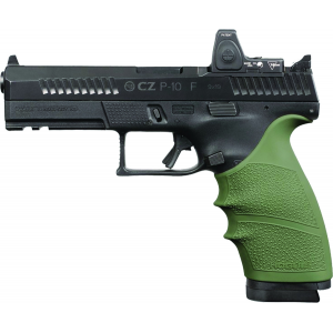Hogue CZ P-10 Full Size Handall Beavertail Grip Sleeve, OD Green
